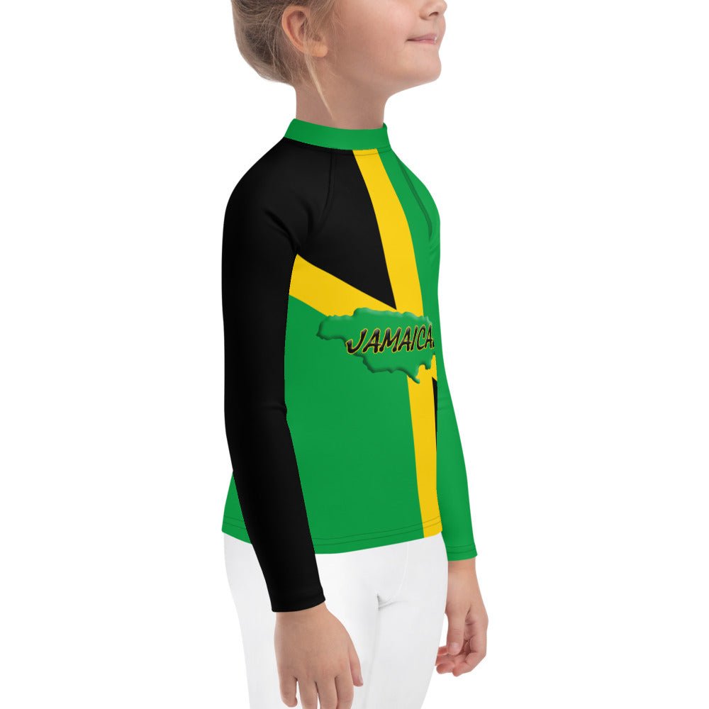 Jamaica Flag Kids Rash Guard - Conscious Apparel Store
