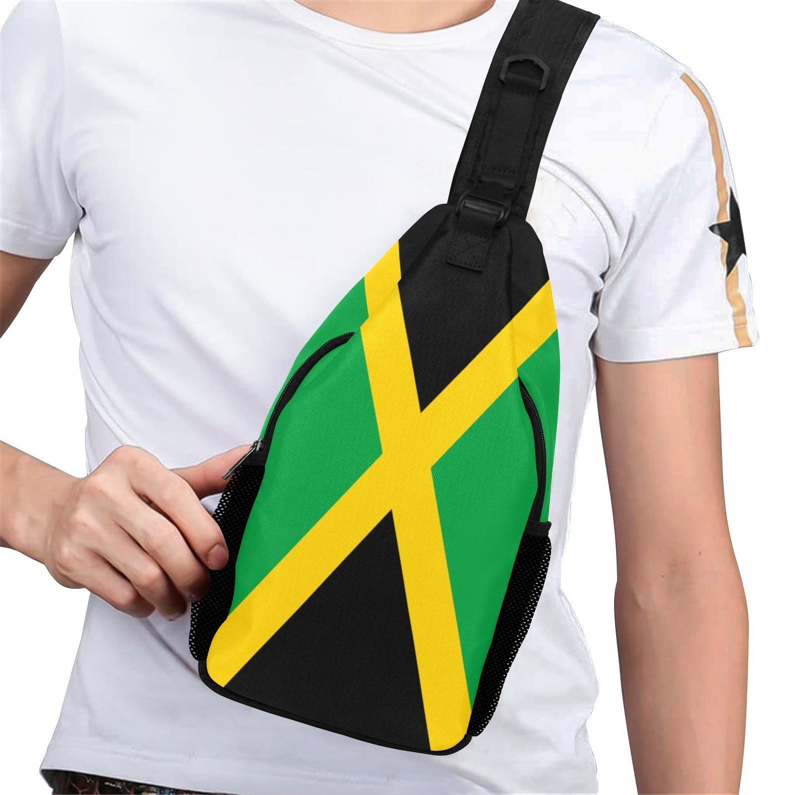 Jamaica Flag Men's Casual Chest Bag - Conscious Apparel Store