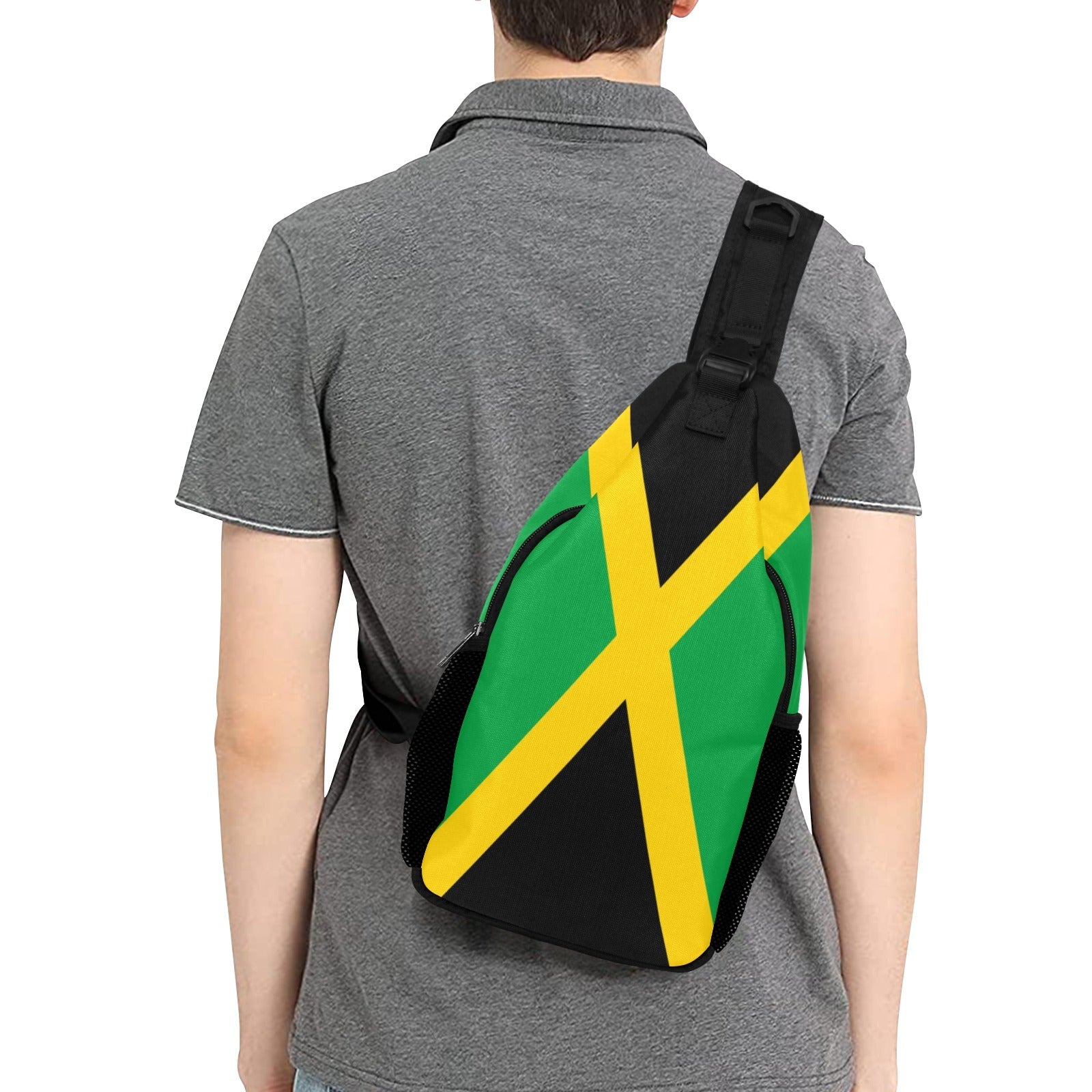 Jamaica Flag Men's Casual Chest Bag - Conscious Apparel Store