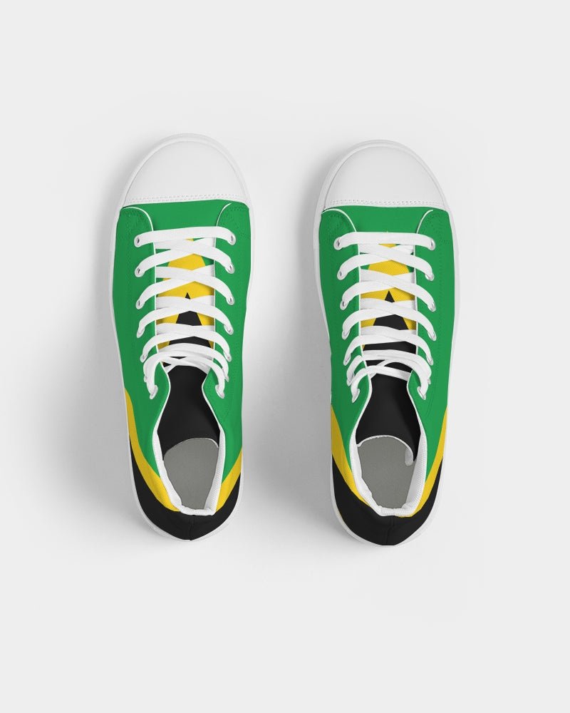 Jamaica Flag Men's Hightop Canvas Shoe - Conscious Apparel Store