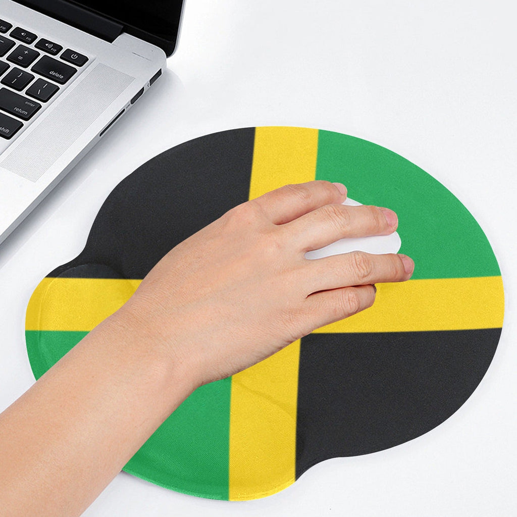 Jamaica Flag Mouse Pad with Wrist Rest Support - Conscious Apparel Store