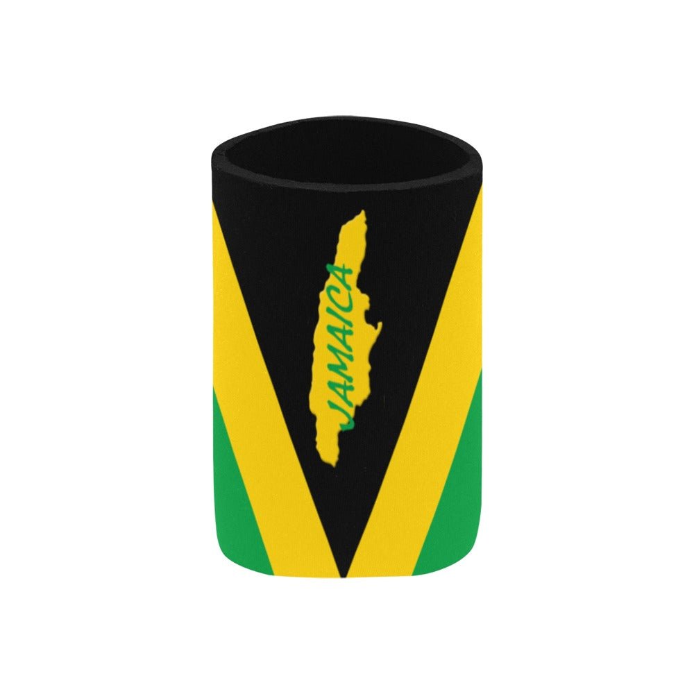 Jamaica Flag Neoprene Can Cooler 4" x 2.7" dia. - Conscious Apparel Store