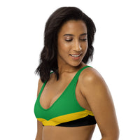 Jamaica Flag padded bikini top - Conscious Apparel Store