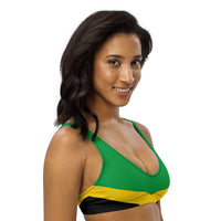 Jamaica Flag padded bikini top - Conscious Apparel Store