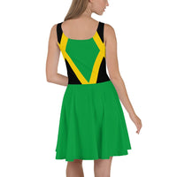 Jamaica Flag Skater Dress - Conscious Apparel Store