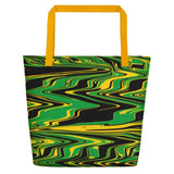 Jamaica Flag Splash-Camo Beach Bag - Conscious Apparel Store