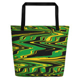 Jamaica Flag Splash-Camo Beach Bag - Conscious Apparel Store