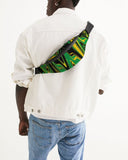 Jamaica Flag Splash-Camo Crossbody Sling Bag - Conscious Apparel Store