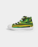 Jamaica Flag Splash-Camo Kids Hightop Canvas Shoe - Conscious Apparel Store