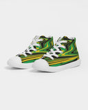 Jamaica Flag Splash-Camo Kids Hightop Canvas Shoe - Conscious Apparel Store