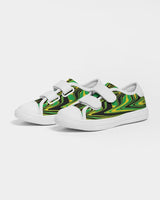 Jamaica Flag Splash-Camo Kids Velcro Sneaker - Conscious Apparel Store