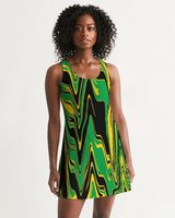 Jamaica Flag Splash-Camo Women's Racerback Dress - Conscious Apparel Store