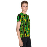 Jamaica Flag Splash Camo Youth crew neck t-shirt - Conscious Apparel Store