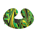 Jamaica Flag Splash U-Shape Travel Pillow - Conscious Apparel Store