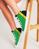 Jamaica Flag Women's Hightop Canvas Shoe - Conscious Apparel Store