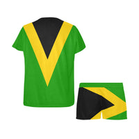 Jamaica Flag Women's Short Pajama Set - Conscious Apparel Store