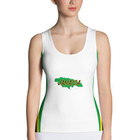 Jamaica Flag Women's Tank Top (White) - Conscious Apparel Store