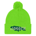 Jamaica Map Pom-Pom Beanie - Conscious Apparel Store