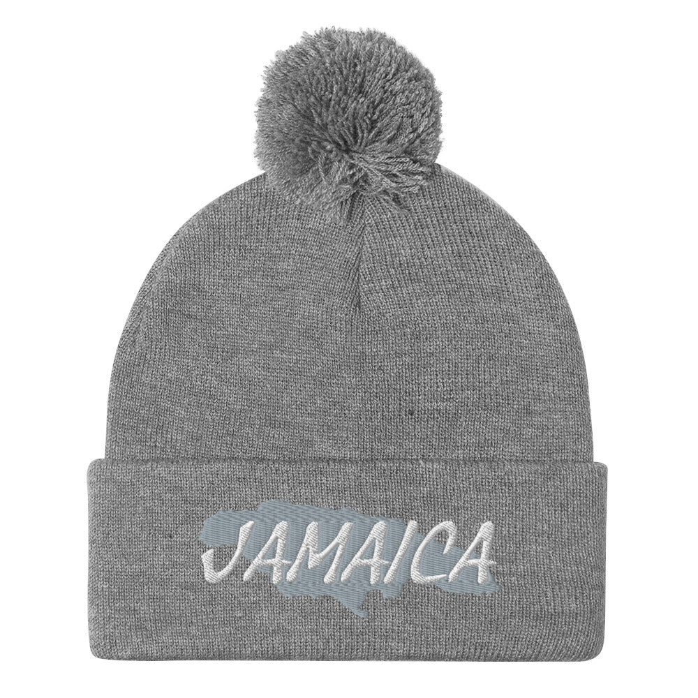 Jamaica Map Pom-Pom Beanie - Conscious Apparel Store