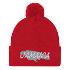 Jamaica Map Pom-Pom Beanie - Conscious Apparel Store