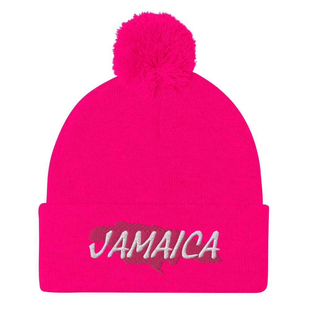 Jamaica Map Pom-Pom Beanie - Conscious Apparel Store