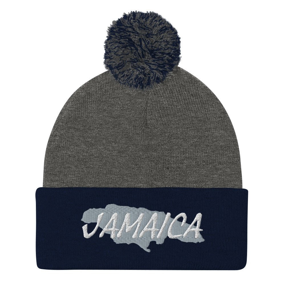 Jamaica Map Pom-Pom Beanie - Conscious Apparel Store