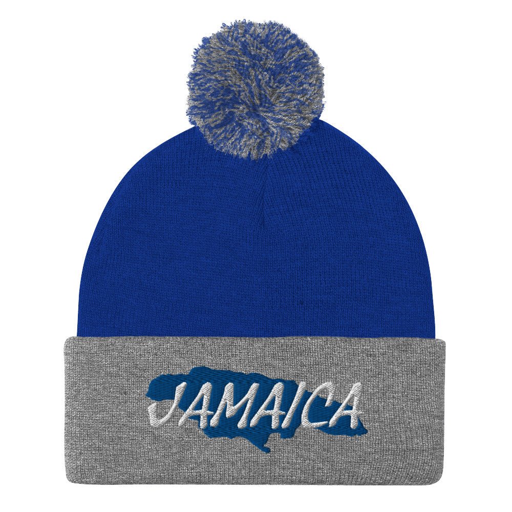 Jamaica Map Pom-Pom Beanie - Conscious Apparel Store