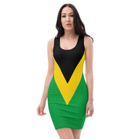Jamaican Flag Bodycon Dress - Conscious Apparel Store