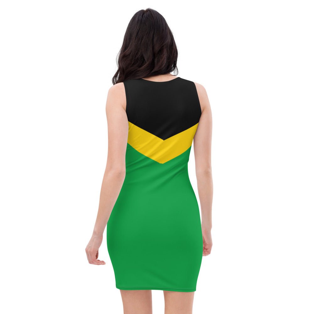 Jamaican Flag Bodycon Dress - Conscious Apparel Store