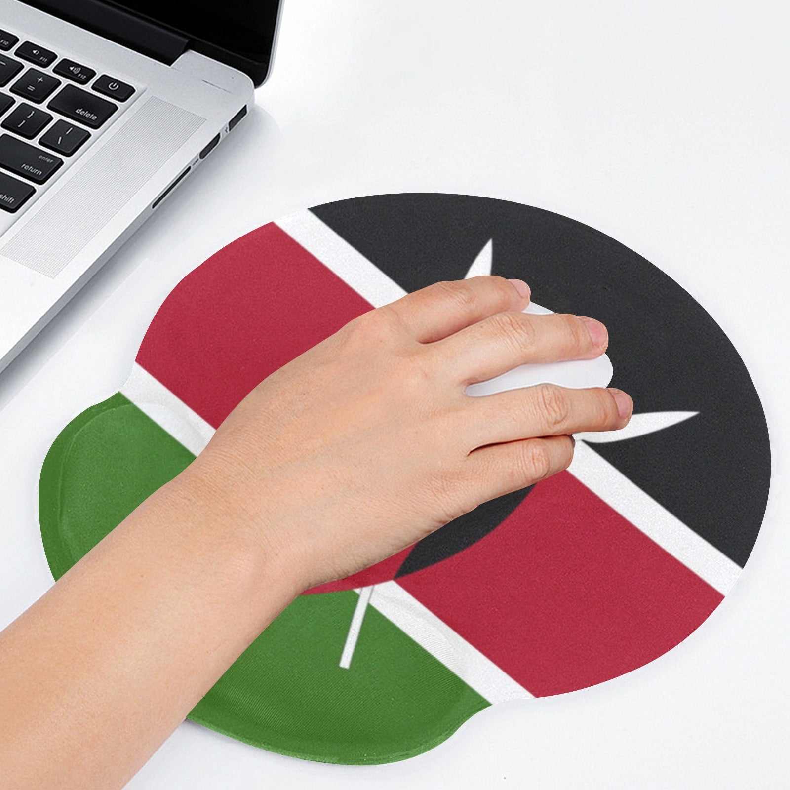 Kenya Black Mouse Pad with Wrist Rest Support - Conscious Apparel Store
