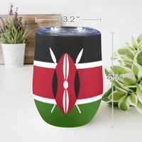 Kenya Flag 12oz Wine Tumbler - Conscious Apparel Store