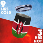 Kenya Flag 12oz Wine Tumbler - Conscious Apparel Store