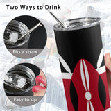 Kenya Flag 20oz Tall Skinny Tumbler with Lid and Straw - Conscious Apparel Store