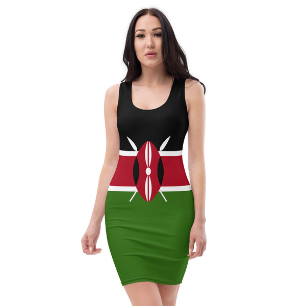 Kenya Flag Bodycon Dress - Conscious Apparel Store