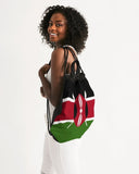 Kenya Flag Canvas Drawstring Bag - Conscious Apparel Store