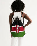 Kenya Flag Canvas Drawstring Bag - Conscious Apparel Store
