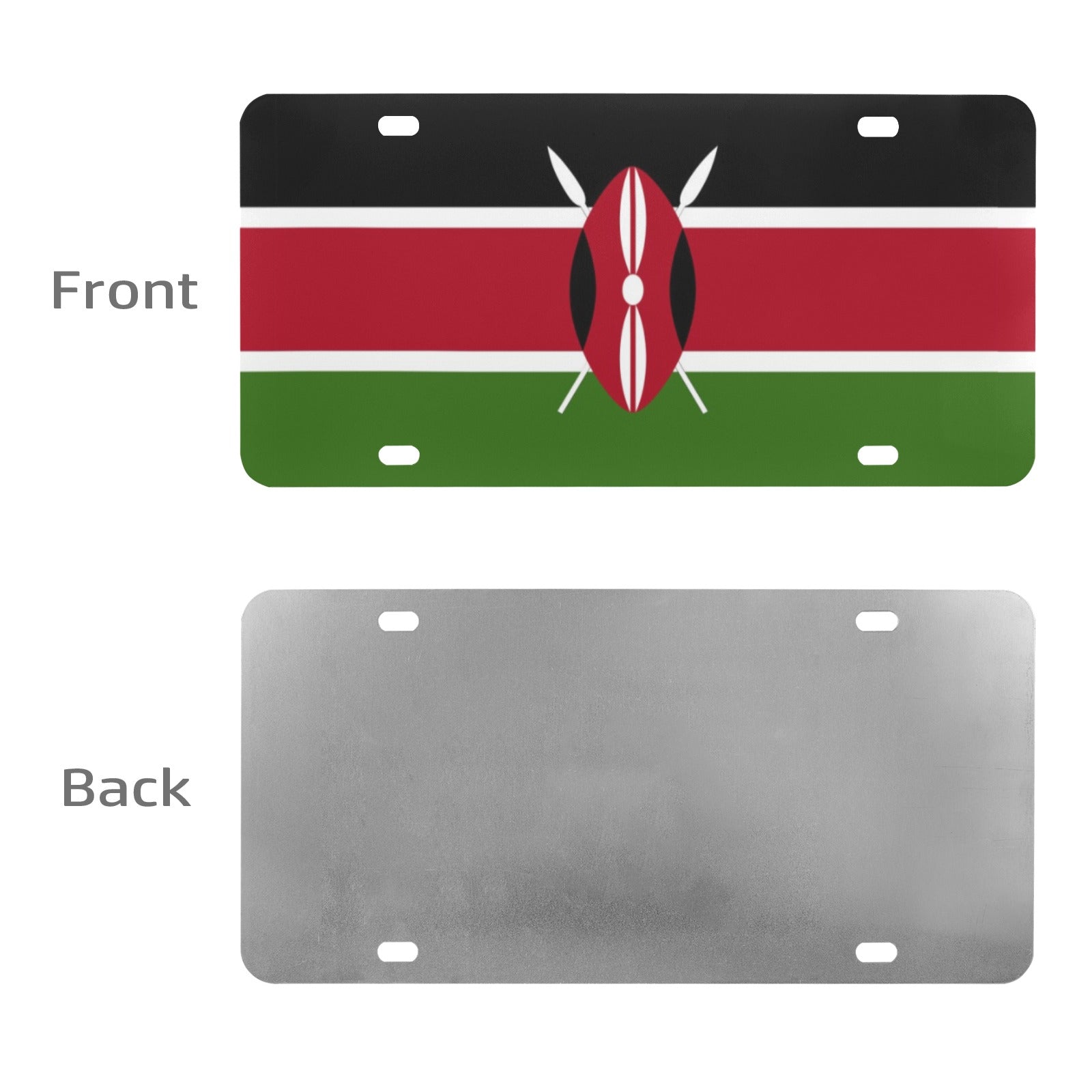Kenya Flag Custom License Plate - Conscious Apparel Store