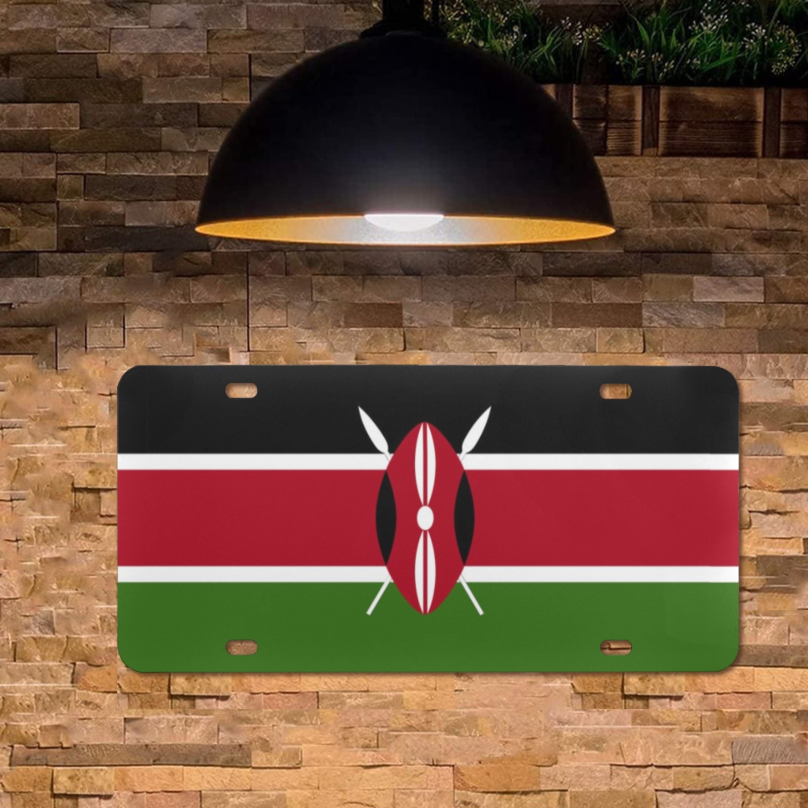 Kenya Flag Custom License Plate - Conscious Apparel Store