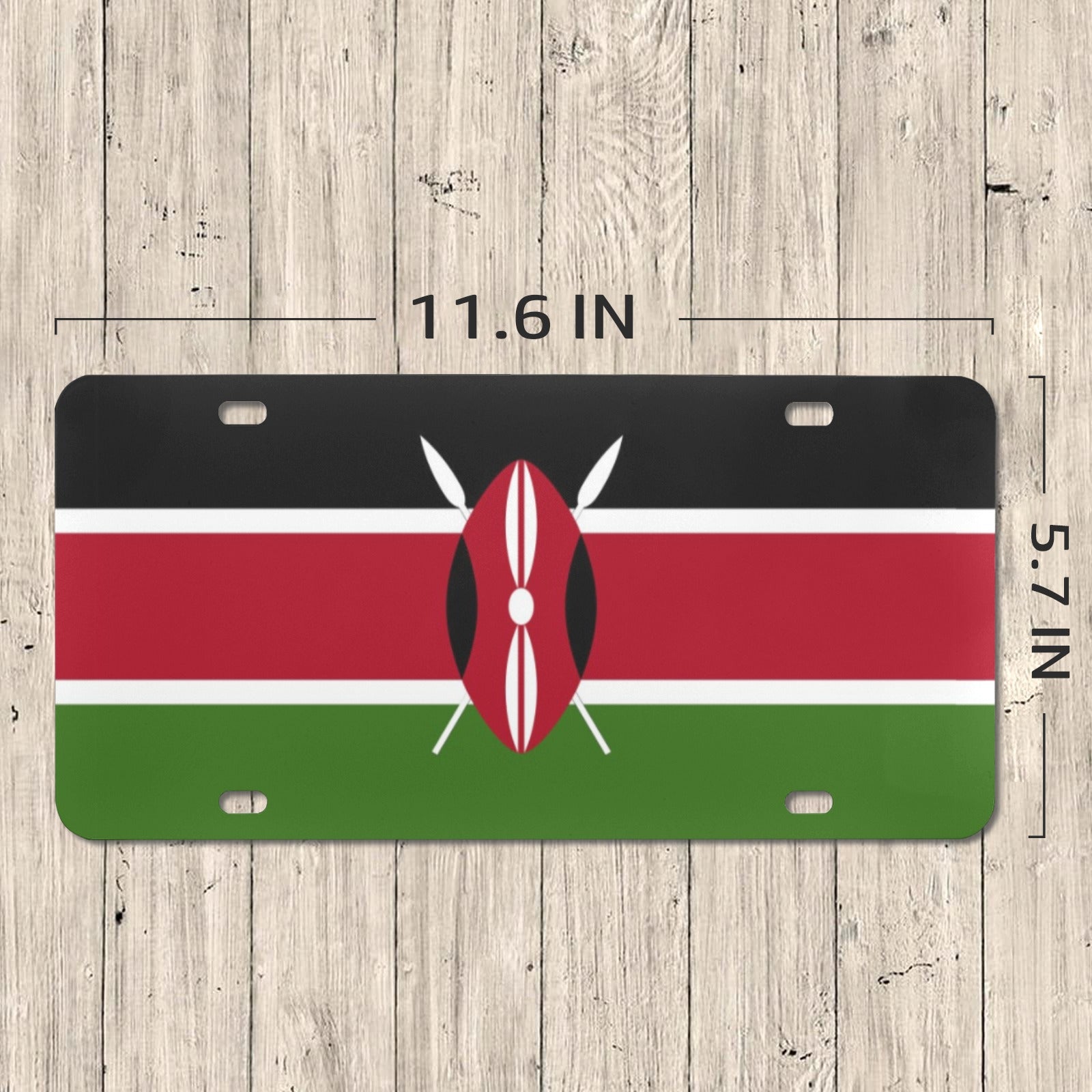 Kenya Flag Custom License Plate - Conscious Apparel Store