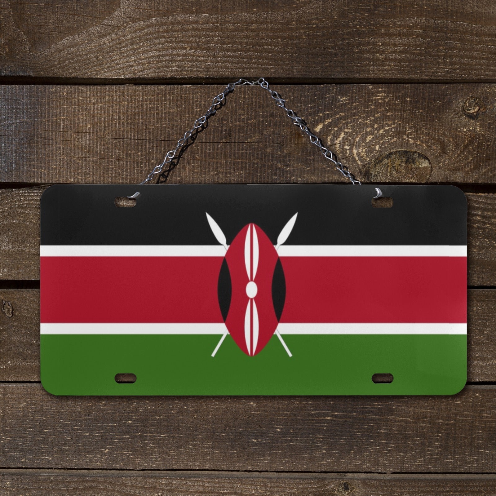 Kenya Flag Custom License Plate - Conscious Apparel Store