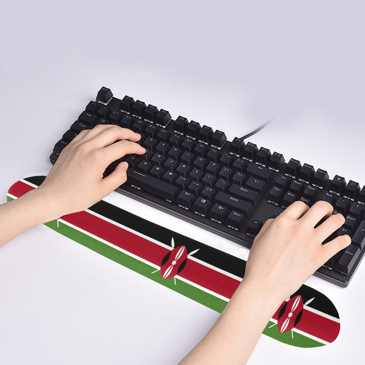 Kenya Flag Keyboard Wrist Rest Pad - Conscious Apparel Store