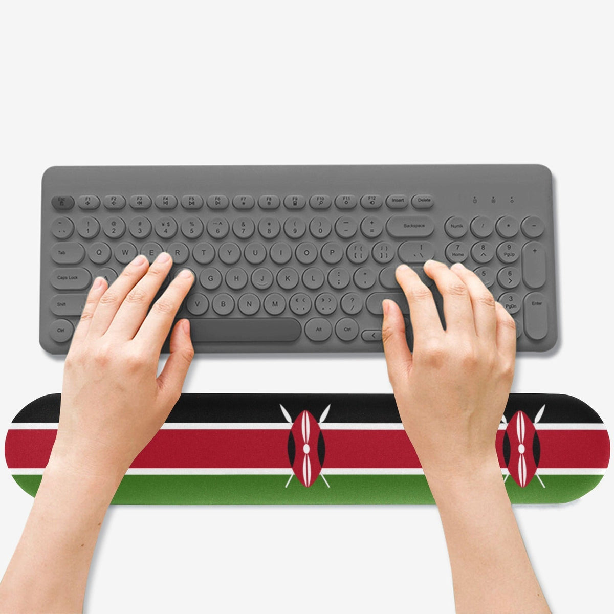 Kenya Flag Keyboard Wrist Rest Pad - Conscious Apparel Store