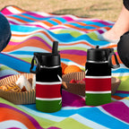 Kenya Flag Kids Water Bottle with Straw Lid (12 oz) - Conscious Apparel Store