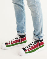 Kenya Flag Men's Hightop Canvas Shoe - Conscious Apparel Store