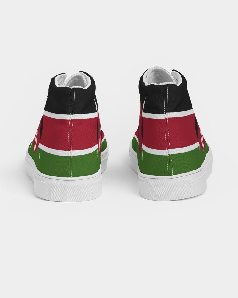Kenya Flag Men's Hightop Canvas Shoe - Conscious Apparel Store