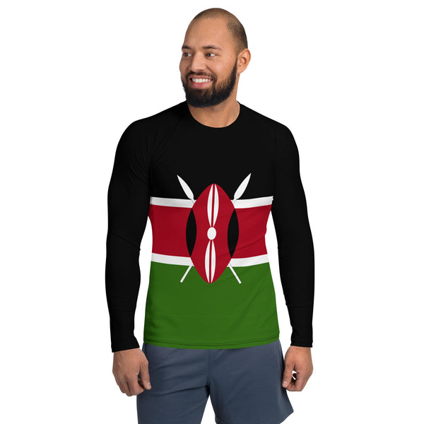 Kenya Flag Men's Rash Guard - Conscious Apparel Store