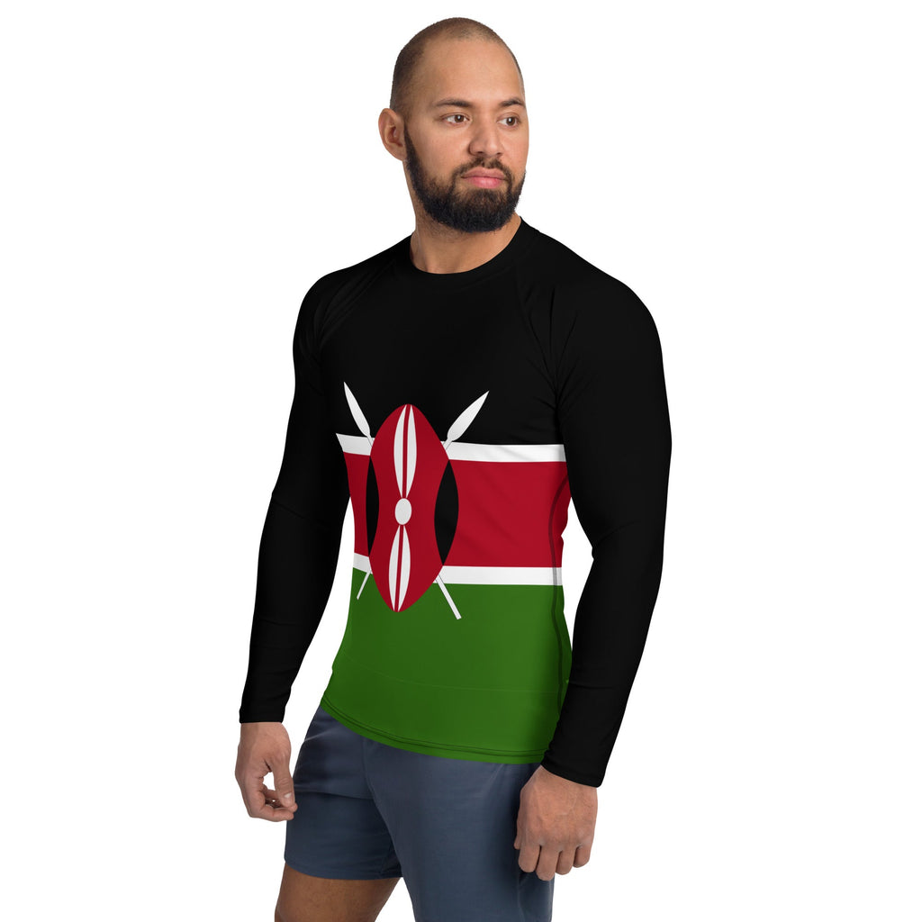 Kenya Flag Men's Rash Guard - Conscious Apparel Store
