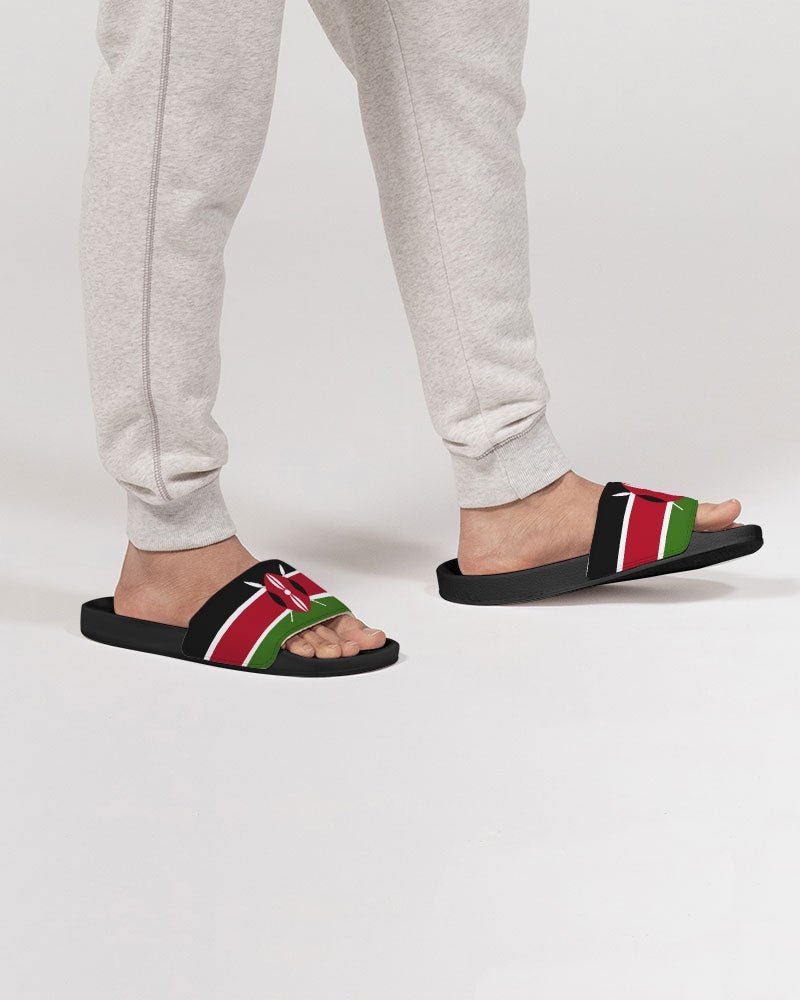 Kenya Flag Men's Slide Sandal - Conscious Apparel Store