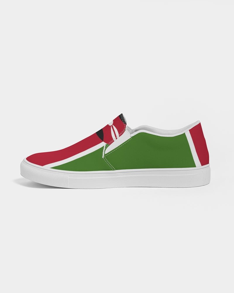Kenya Flag Men's Slip-On Canvas Shoe - Conscious Apparel Store