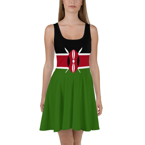 Kenya Flag Skater Dress - Conscious Apparel Store